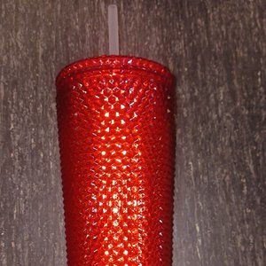 Bling Red Rhinestone Tumbler Cup